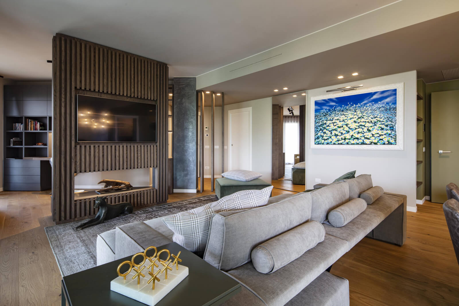 Una living room della Residenza De Gasperi a Brugherio by Ge Homes